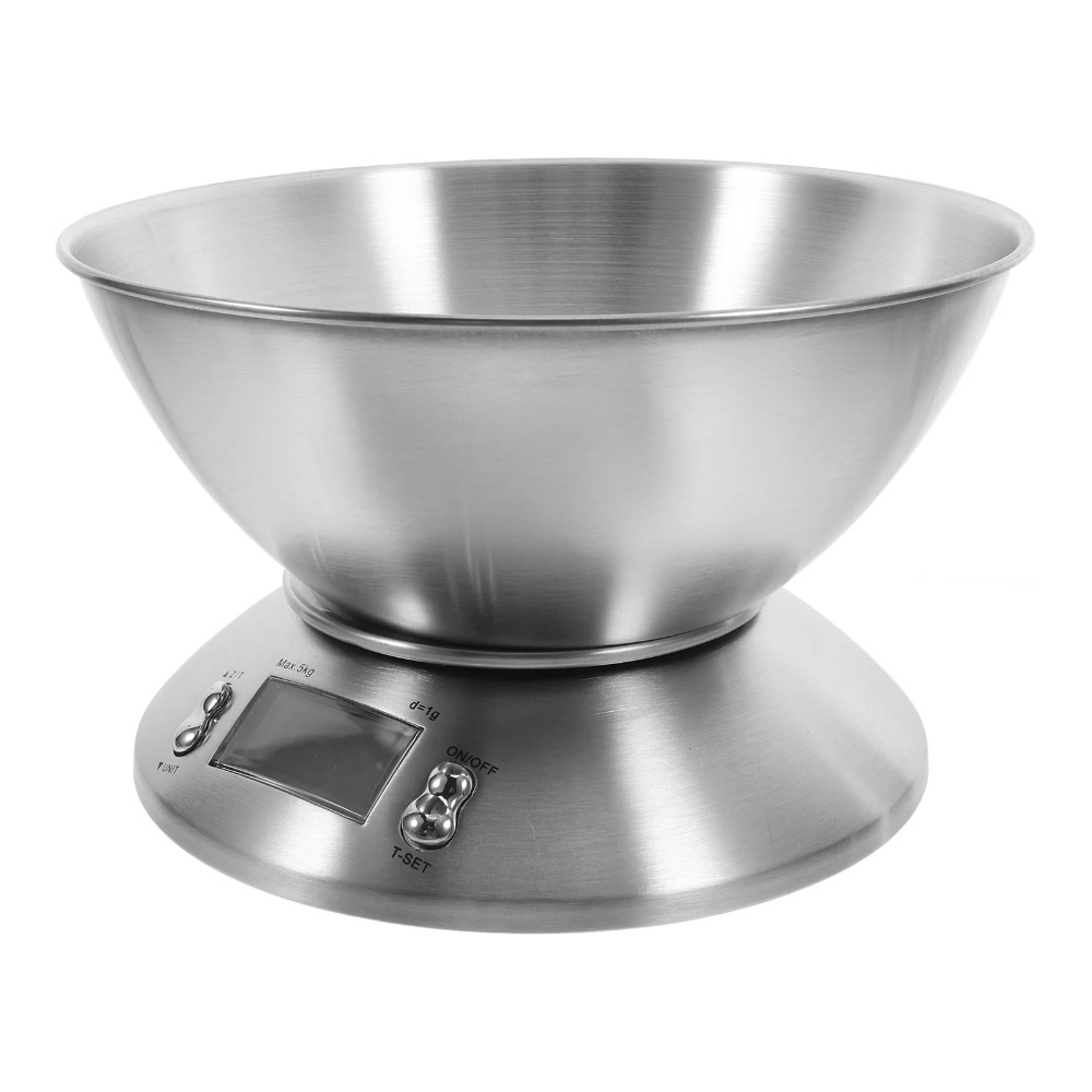 Kitchen Baking Unit - デジタルキッチンスケール ステンレス製 LCDスクリーン ベーキングスケール 取り外し可能なボウル付き ユニット変換可能