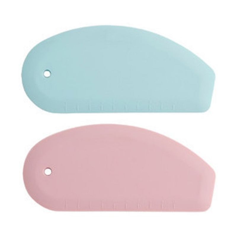 Dough Scraper Curved - ABAH-シリコンボウルスクレーパー 柔軟な曲線エッジ 食品グレードのベンチ生地スクレーパー 耐熱キッチンパンスクレーパー