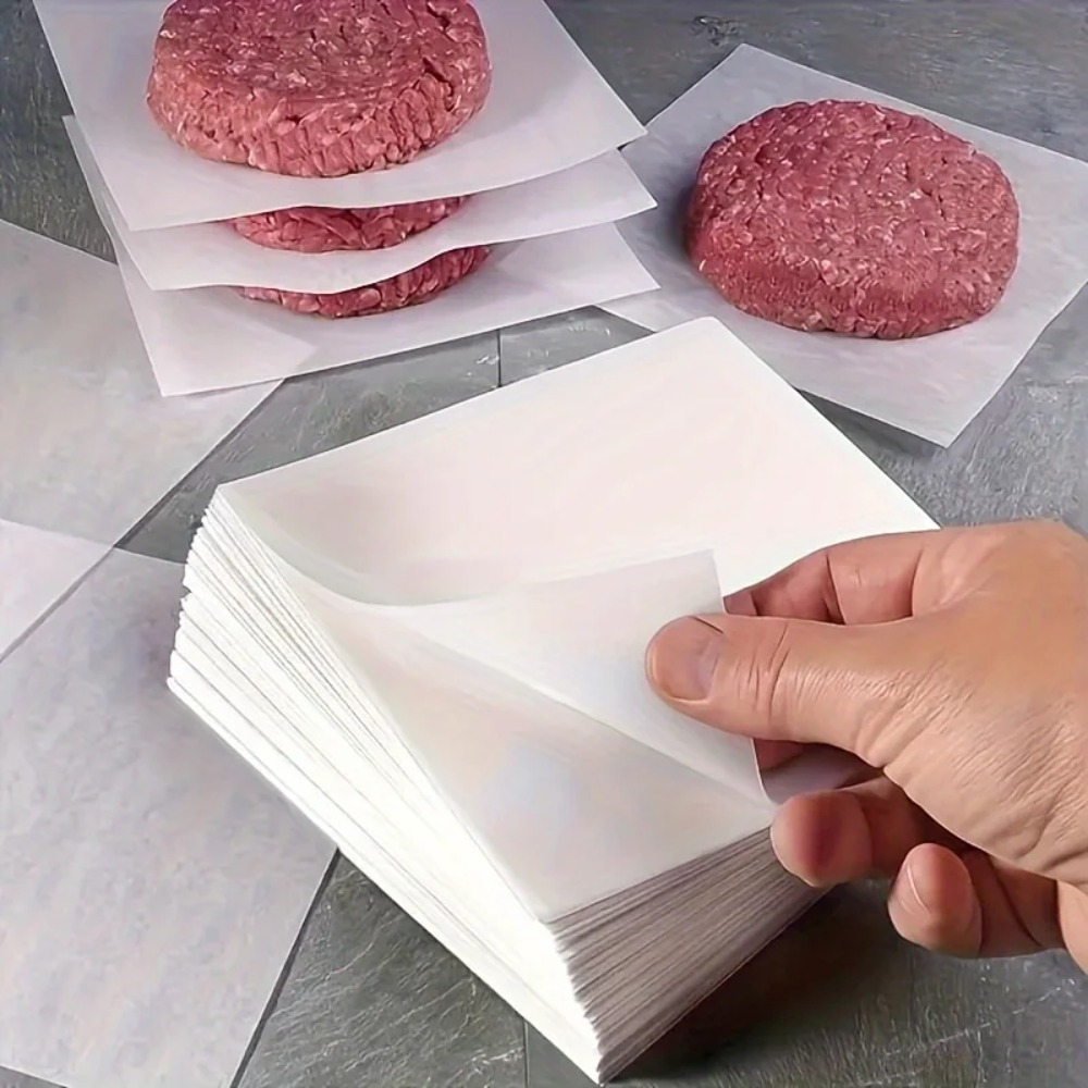 Kitchen Baking Essentials - 100/200 厚手のノンスティックオーブンペーパー-フードワックスペーパー、ハンバーガー、クッキー、キッチンベーキング用の必須食品包装紙