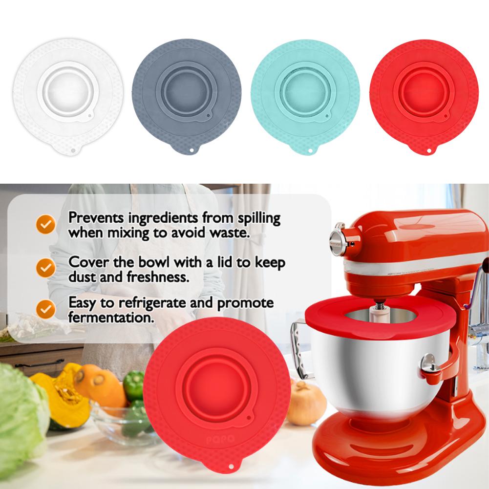 Kitchen Baking Aid - キッチンエイド4.5～5クォートチルトヘッドスタンドミキサー用折りたたみ式密閉カバー、4色展開、シリコン製ミキサーボウル蓋、スプラッターガード蓋