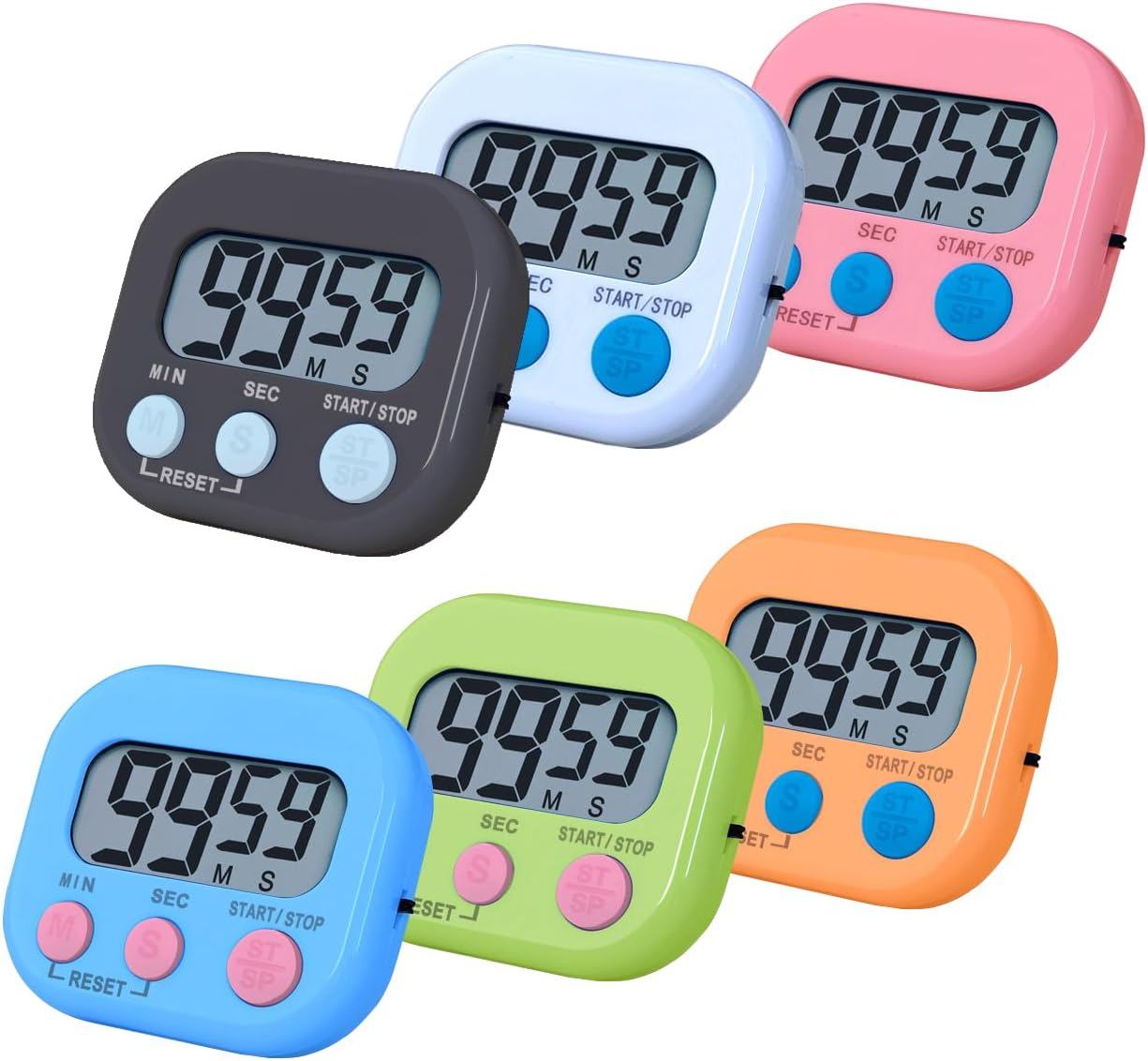Baking Kitchen Set Up - 磁気キッチンタイマー デジタル ディスプレイ付き 調理 ベーキング カウントダウン