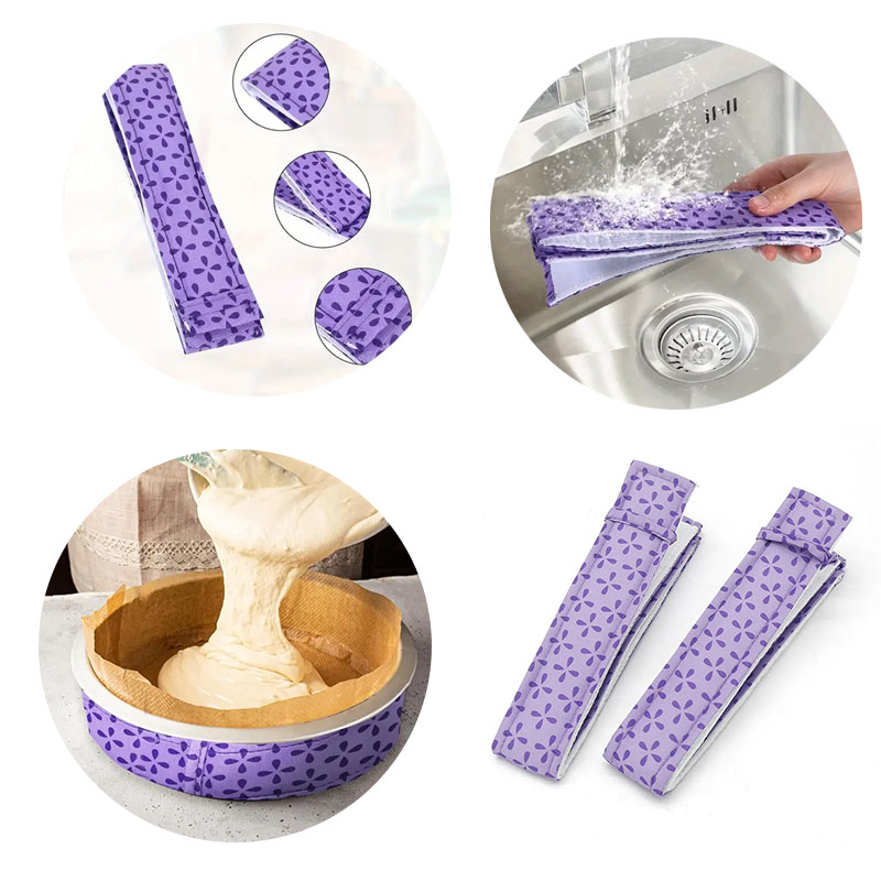 Kitchen Baking Aid - ケーキパン用プロフェッショナルベイクストリップ水分保持プロテクターベルト均一レベルベーキングエイド - 必須のキッチンツール