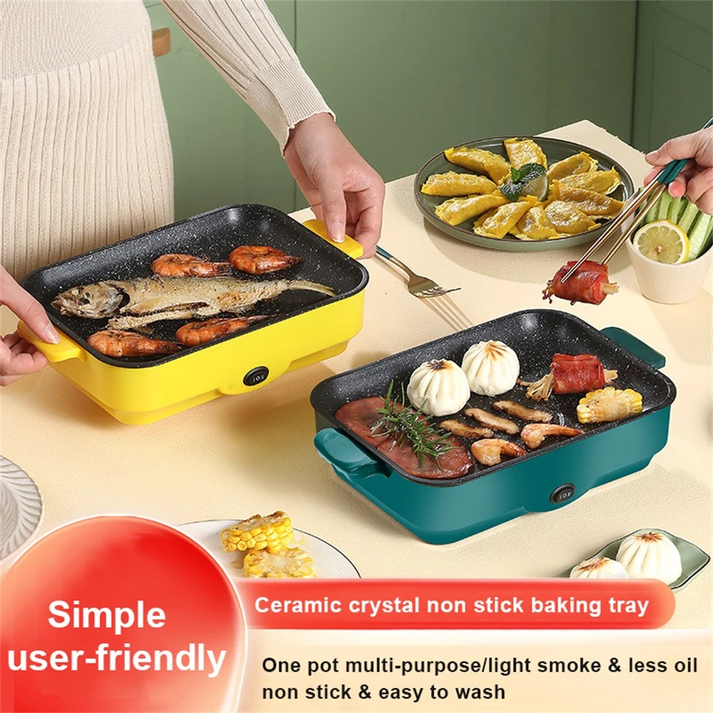 多機能電気バーベキューグリル 26 センチメートル正方形ミニ - Kitchen Baking Tray Organiser のレビューと価格