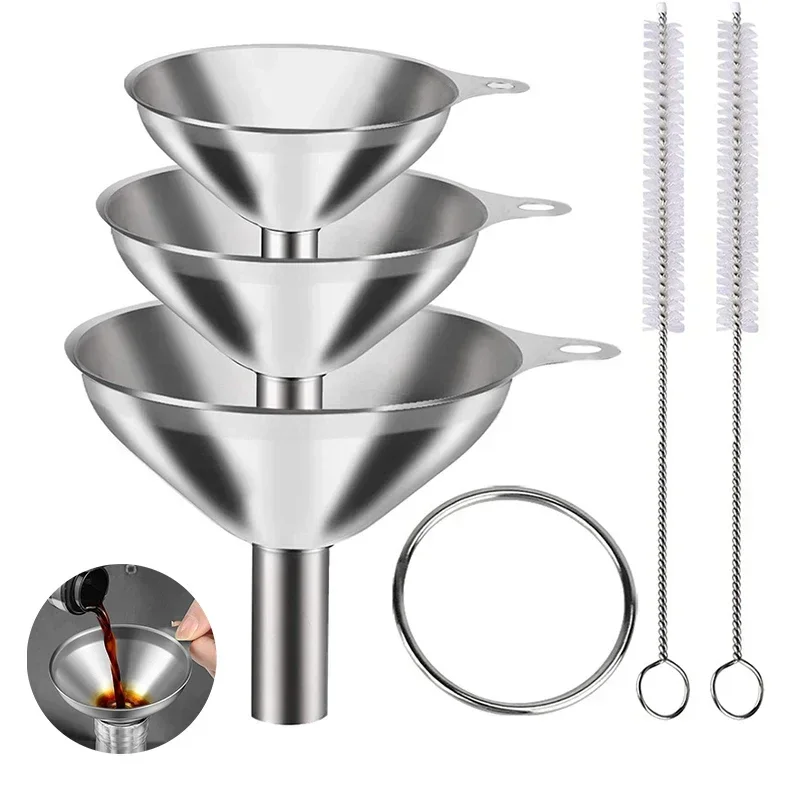 3/5 個のステンレス鋼キッチン漏斗セット食品グレードの金属 - Kitchen Baking Essentials のレビューと価格