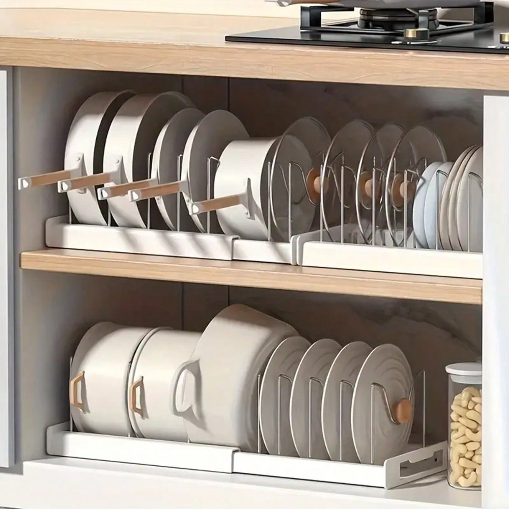 1pc 究極のキッチンオーガナイザー省スペース拡張可能な棚鍋 - Kitchen Utensils のレビューと価格