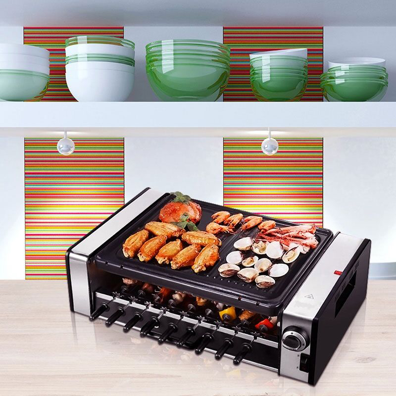 電気BBQグリルマシン グリドルパン 家庭用 ノンスティック - Kitchen Baking Tray Organiser のレビューと価格
