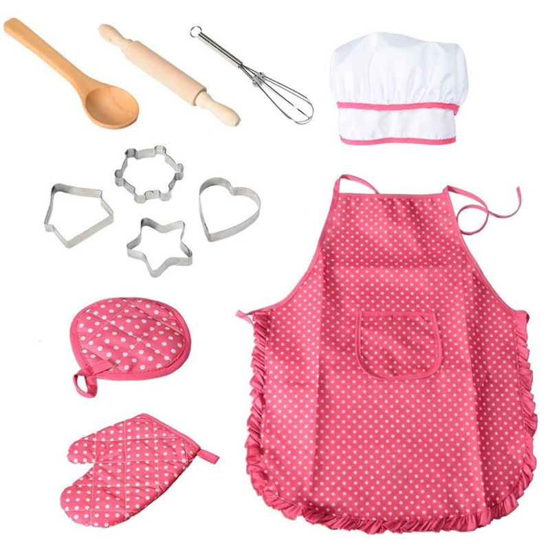 子供のためのベーキングエプロン、シェフのドレスの服、調理器具 - Baking Kitchen Set Up のレビューと価格