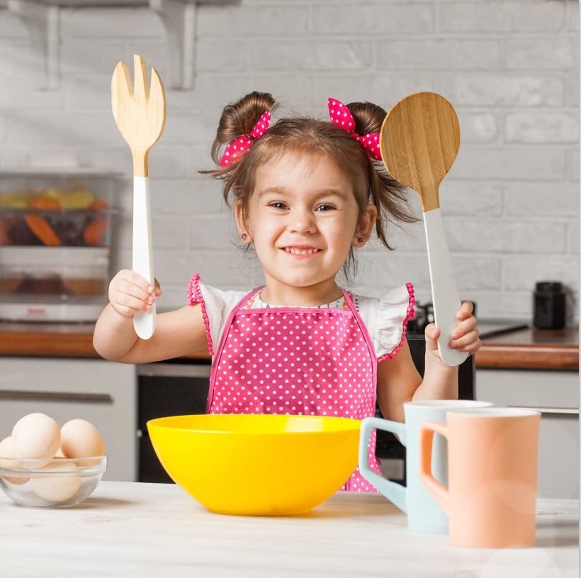 子供のためのベーキングエプロン、シェフのドレスの服、調理器具 - Baking Kitchen Set Up のレビューと価格