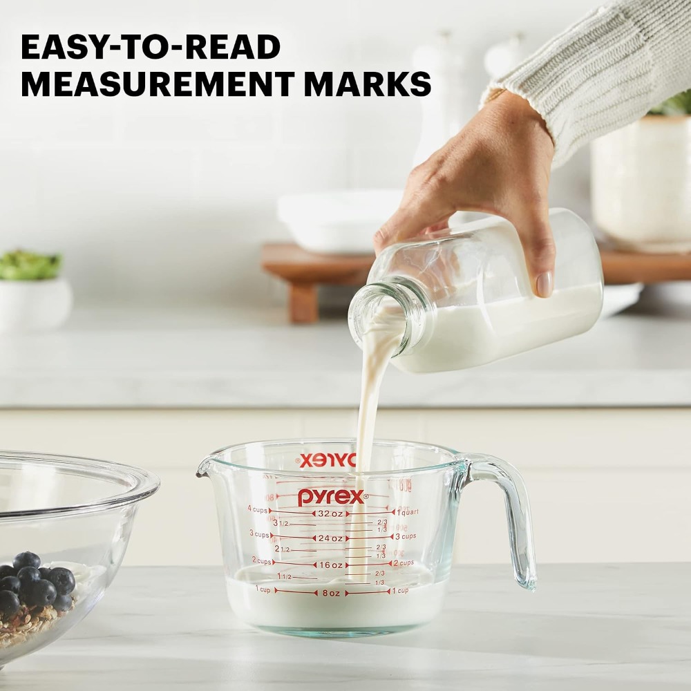 4カップガラス計量カップ、ベーキング、クッキング、電子レンジ - Kitchen Baking Essentials のレビューと価格