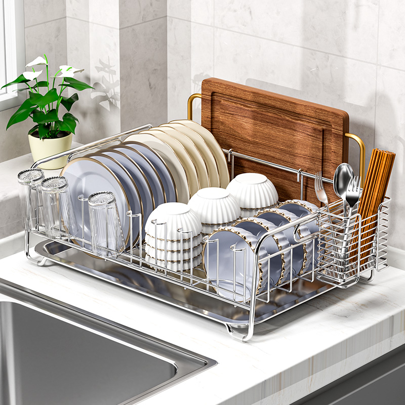 ステンレス鋼304製キッチン収納ラック、食器乾燥かご、ボウル - Kitchen Utensils のレビューと価格