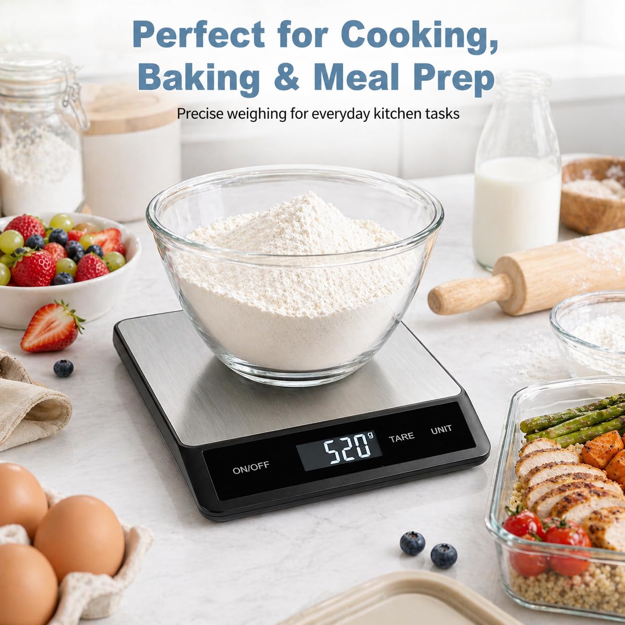 15KG/33LB USB充電式デジタルキッチンスケール、1 - Kitchen Baking Unit のレビューと価格