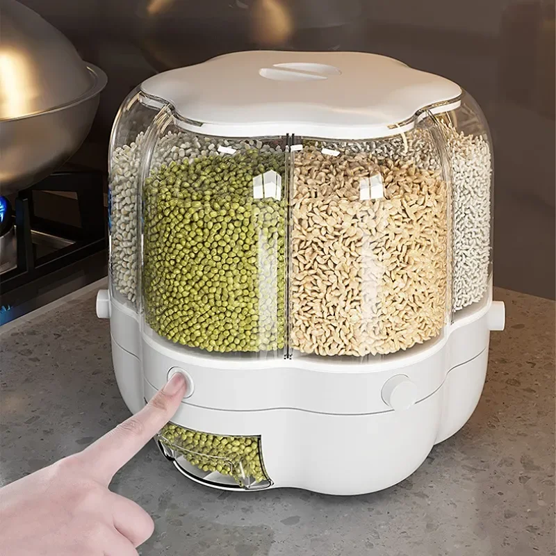 キッチン保存容器 大型食品保存容器 360 °   回転米樽 - Kitchen Bank のレビューと価格