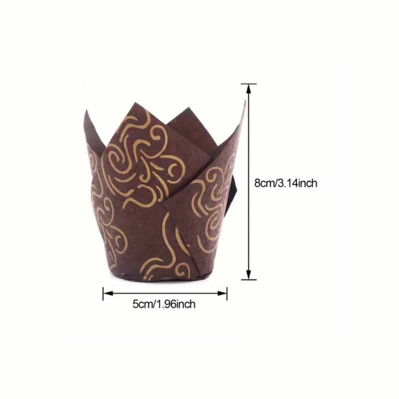50個/100個/200個のチューリップケーキペーパーカップ - Kitchen Baking Essentials のレビューと価格