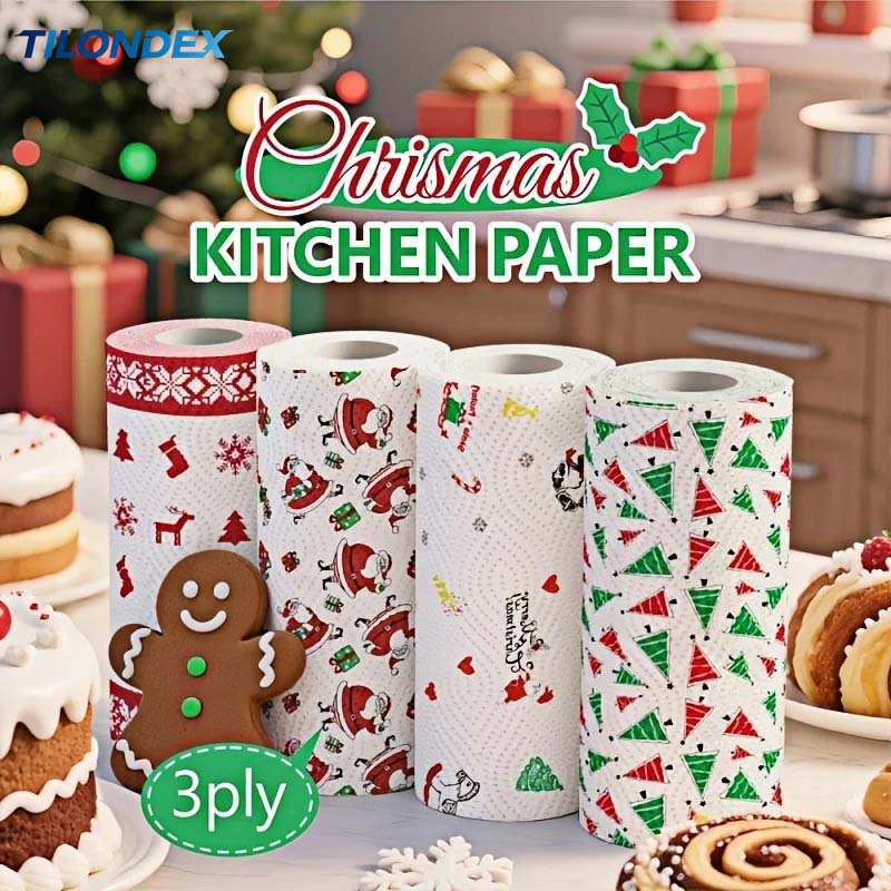 ティロンデックス クリスマス柄キッチンペーパータオル 吸水性 - Kitchen Baking Unit のレビューと価格