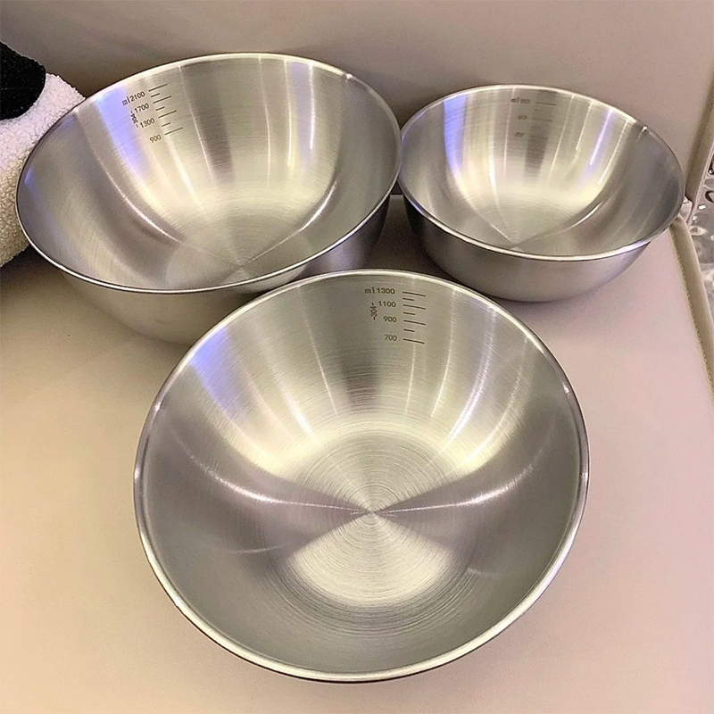 1PC ステンレス鋼ボウルセット スケール付き 調理用 ベー - Kitchen Baking Essentials のレビューと価格
