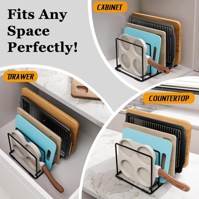 滑り止め付きフットオーガナイザー、ベーキングトレイホルダー、 - Kitchen Baking Tray Organiser のレビューと価格
