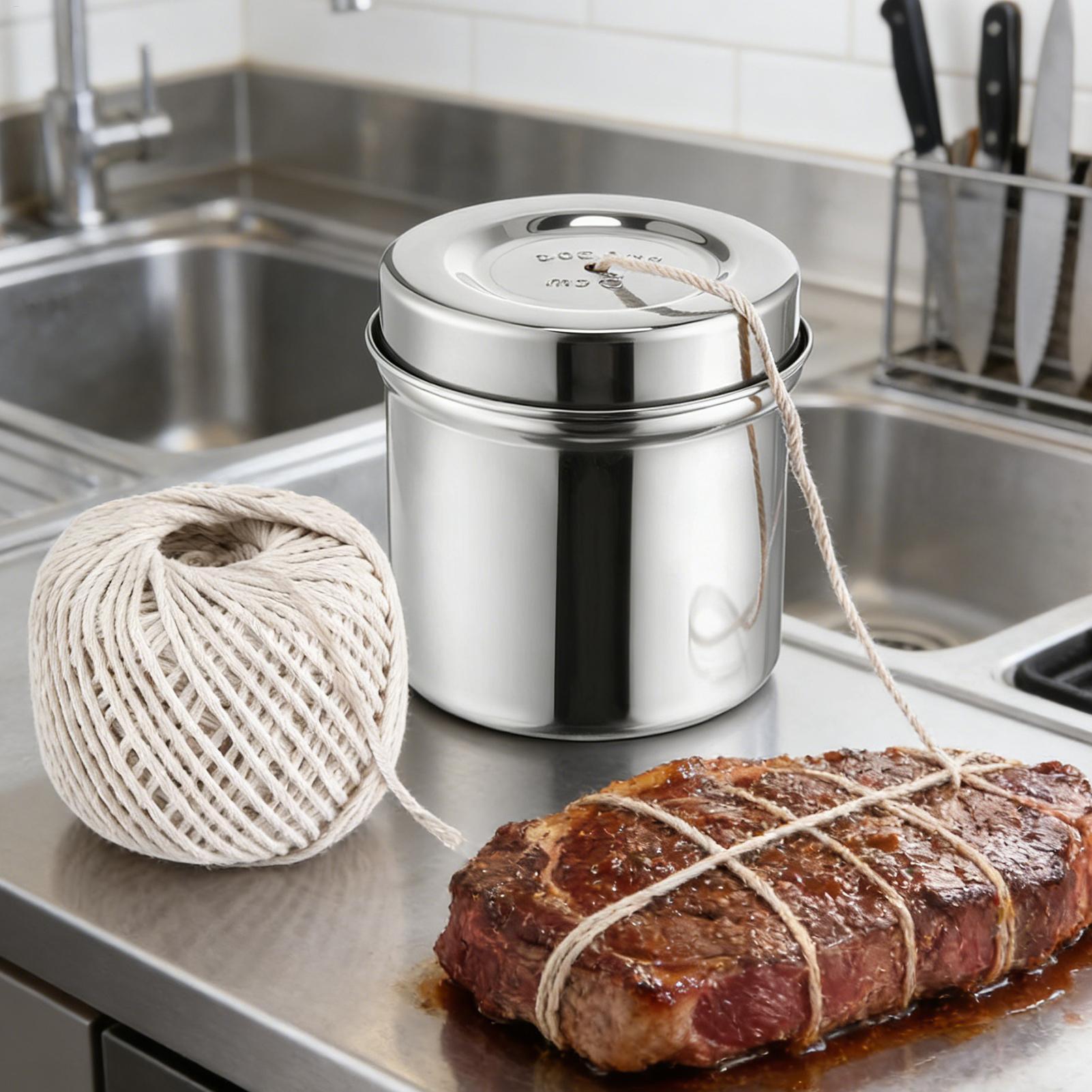 キッチン用綿紐2ロールセット（スチールディスペンサー付き）、 - Kitchen Baking Twine のレビューと価格
