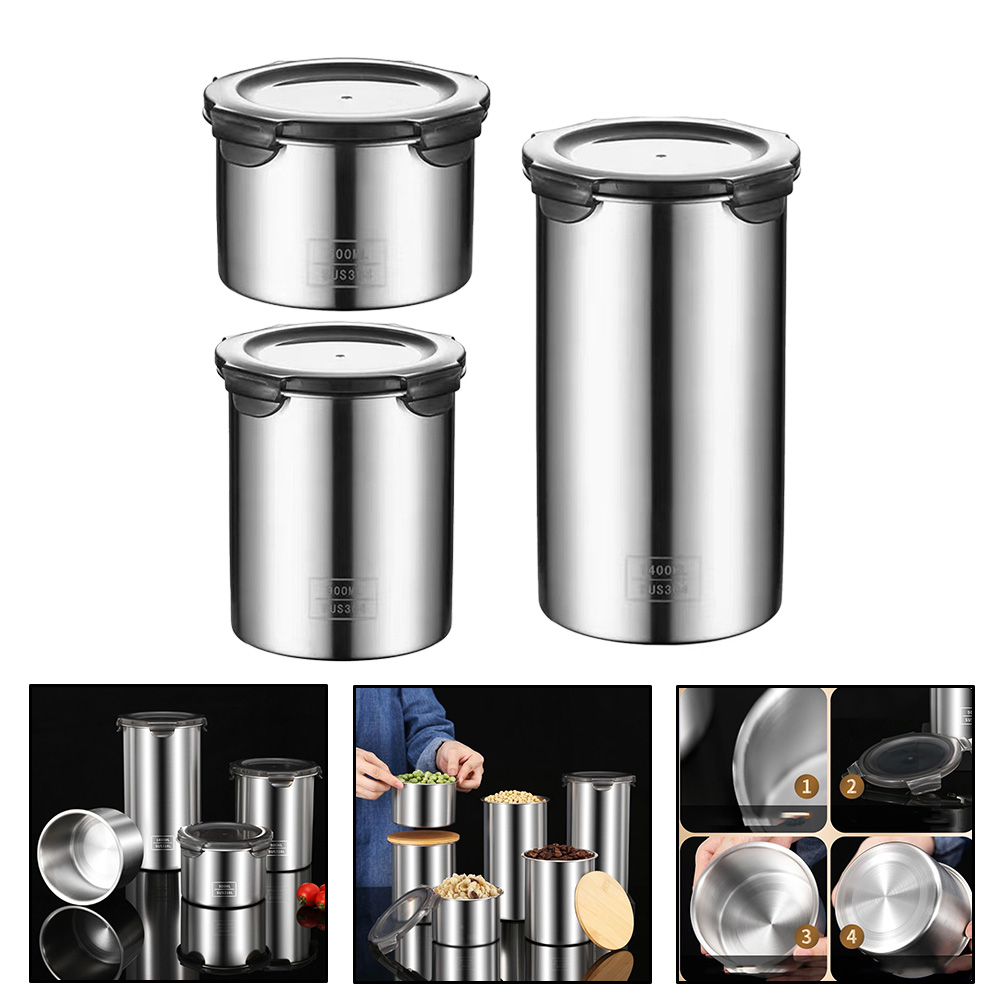 ステンレス鋼の真空シール食品貯蔵容器,コーヒー豆の瓶,キッチ - Kitchen Bank のレビューと価格