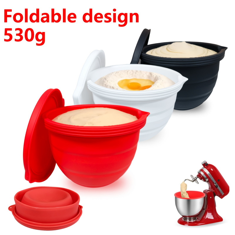 5クォートミキサー用の折りたたみ式シリコンボウルライナー、キ - Baking Kitchen Set Up のレビューと価格