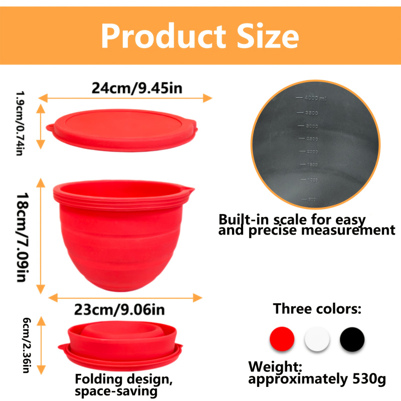 5クォートミキサー用の折りたたみ式シリコンボウルライナー、キ - Baking Kitchen Set Up のレビューと価格
